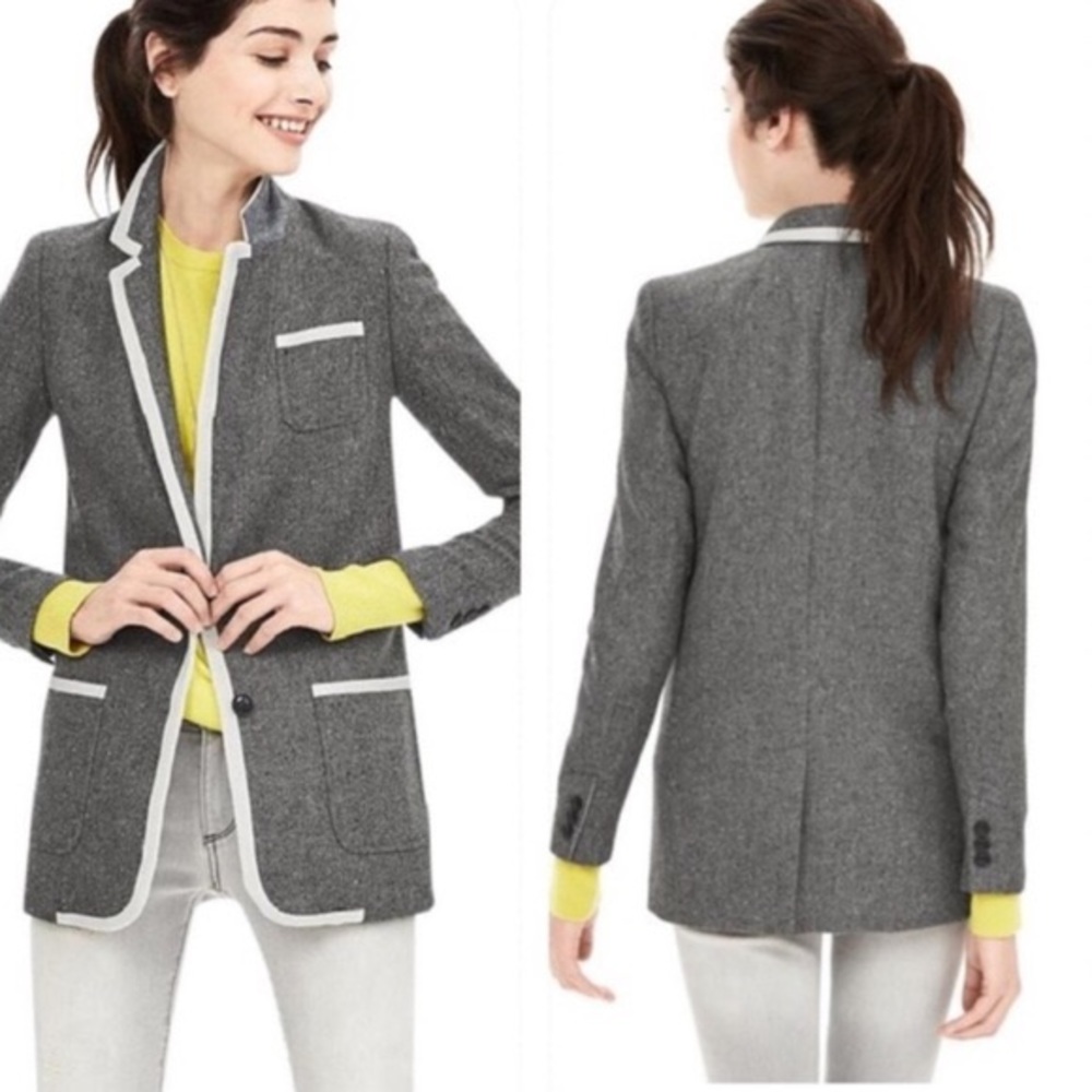 Banana Republic Grey Hacking Blazer